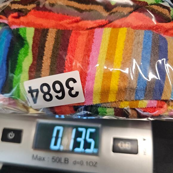 Vintage 1970's Rainbow Striped Terry Maxi Dress Retro Hippie 70's Women's S 3684 - Picture 7 of 7